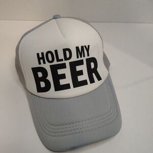 Gray and White Trucker Hat